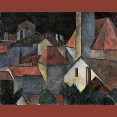 Alexander Kanoldt, Stadtbild Klausen, 1912