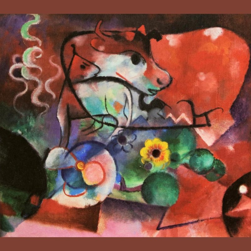 Heinrich Campendonk, Kuh mit Kalb, 1917