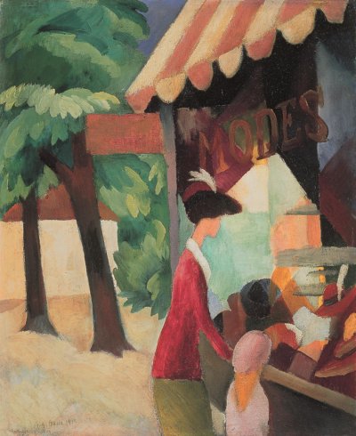 August Macke, Vor dem Hutladen, 1913
