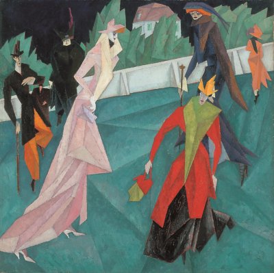Lyonel Feininger, Promenade (Spaziergänger), 1912