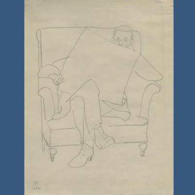 Gabriele Münter, Zeitung lesender Mann, 1926