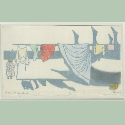 Gabriele Münter, Wäsche am Strand, 1907/08