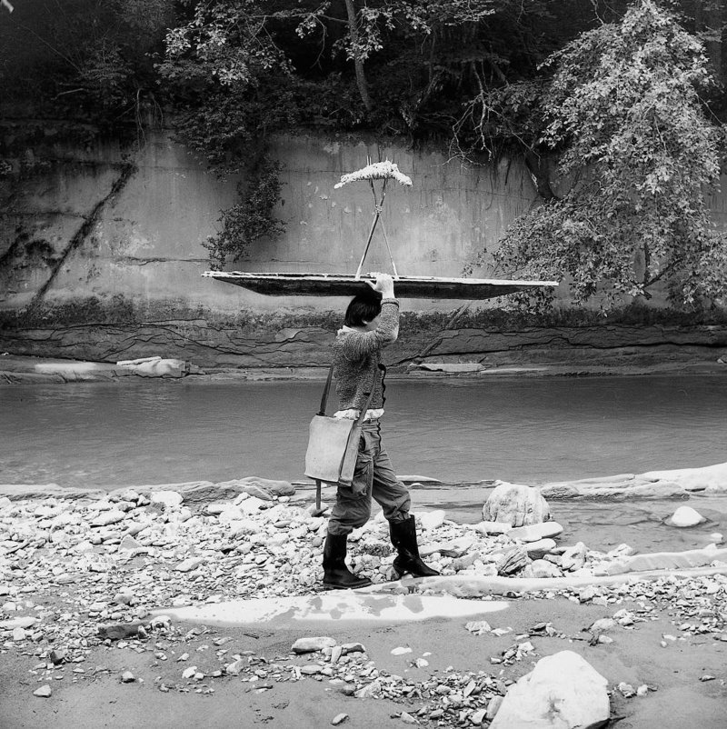 Nikolaus Lang, Wildwasserfahrt des versinterten Bussards, 1974-79
